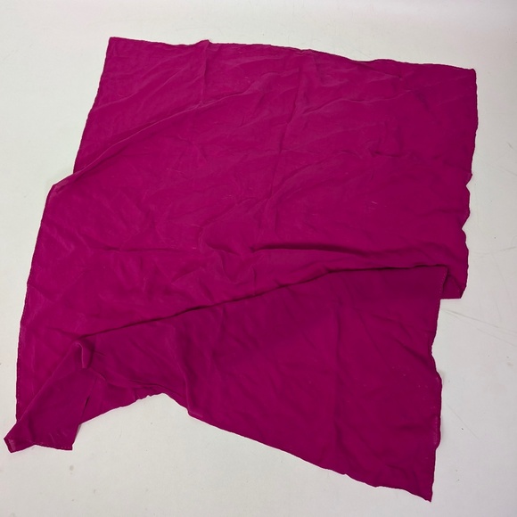 Free with Purchase - Silk Square Scarf Hot Pink Soft Lightweight Large - Picture 3 of 7